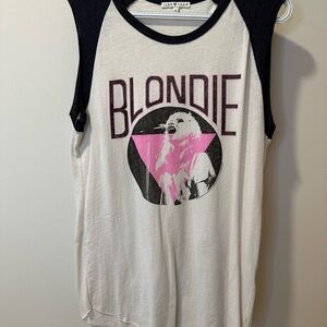 Junk Food Clothing Blondie Graphic Tank Top - Black and White